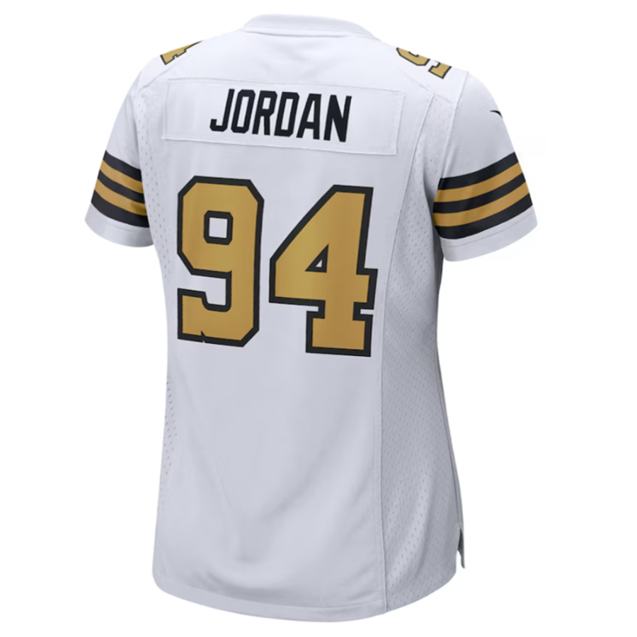 Trusc NO.Saints #94 Cameron Jordan White Elite Player Stitched American Stitched Jersey