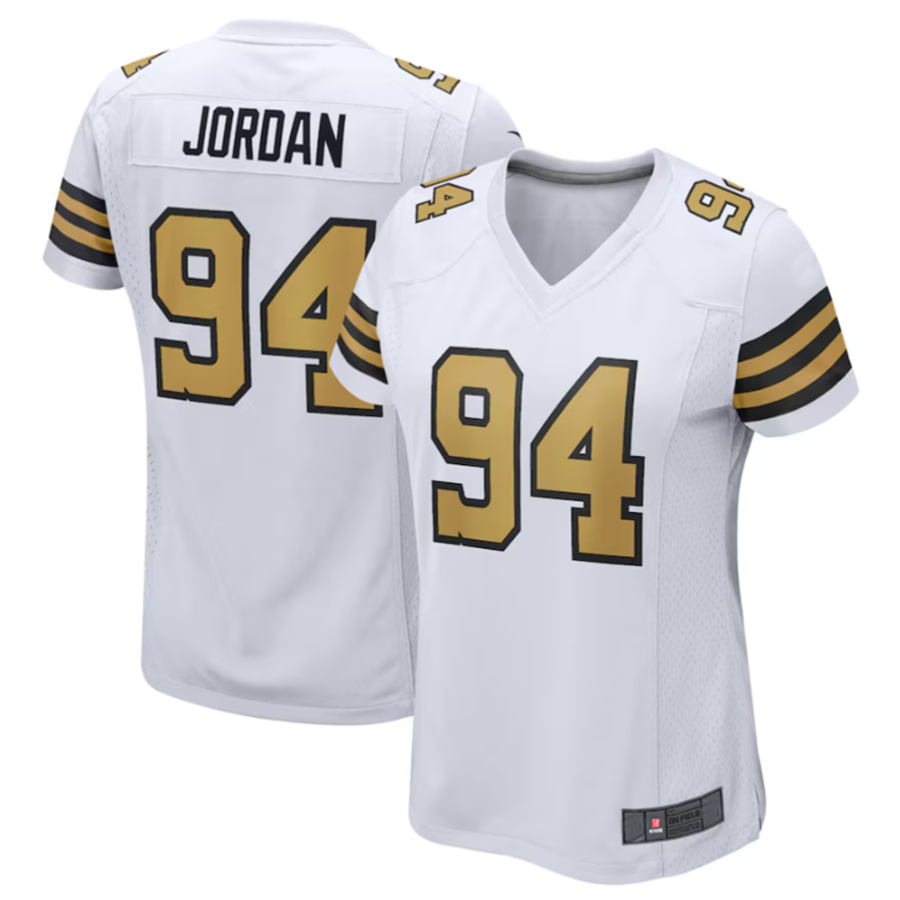 Trusc NO.Saints #94 Cameron Jordan White Elite Player Stitched American Stitched Jerseys