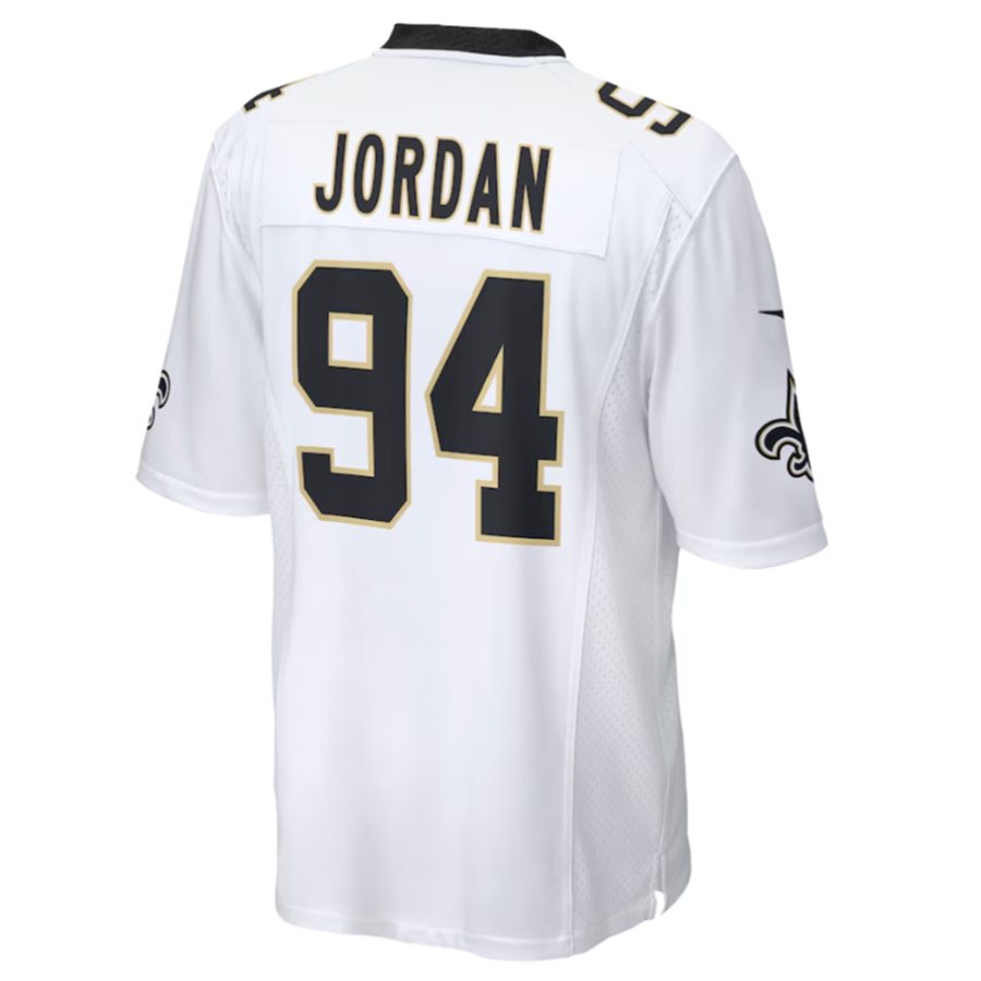 Trusc NO.Saints #94 Cameron Jordan White Game Stitched American Stitched Jerseys