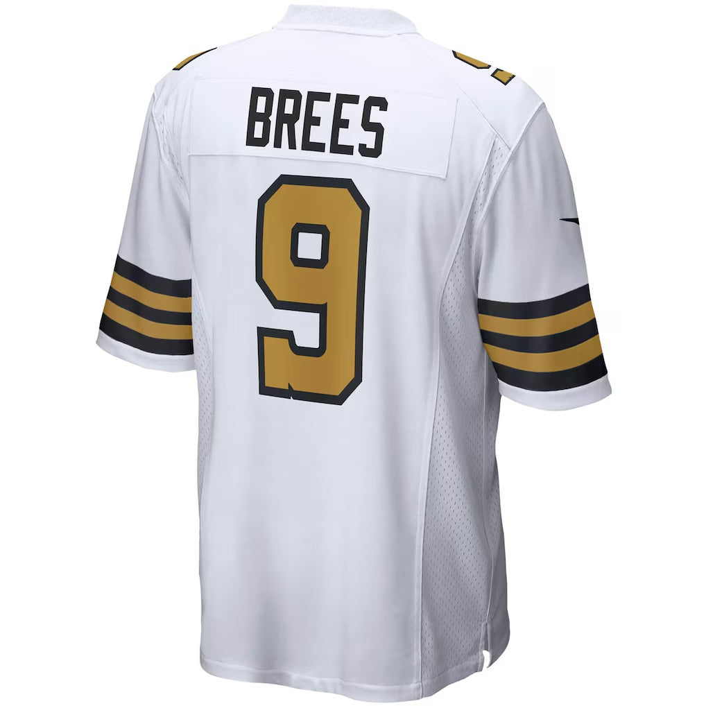 Trusc NO.Saints #9 Drew Brees White Alternate Game Stitched Jerseys