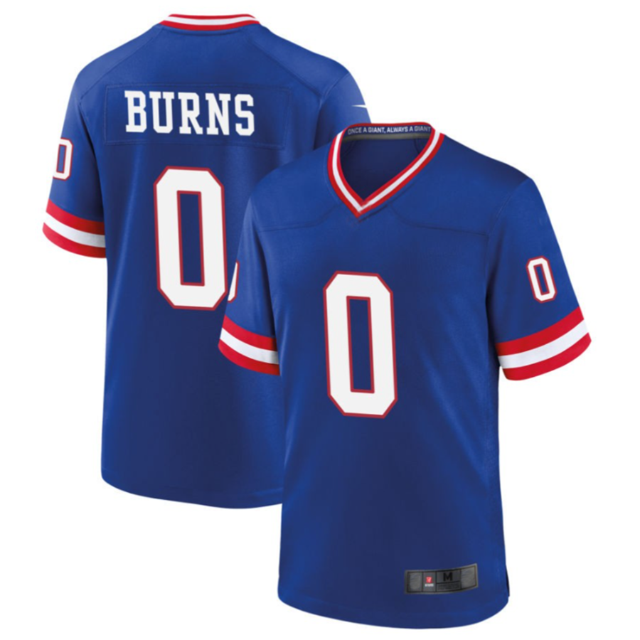 Trusc NY.Giants #0 Brian Burns Royal Classic Game Player Jersey American Stitched Jerseys