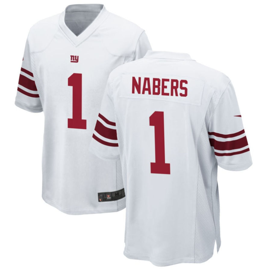 Trusc NY.Giants #1 Malik Nabers Player White Game Stitched Jerseys