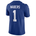 Trusc NY.Giants #1 Malik Nabers Royal Vapor F.U.S.E. Limited American Stitched Stitched Jerseys