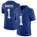 Trusc NY.Giants #1 Malik Nabers Royal Vapor F.U.S.E. Limited American Stitched Stitched Jersey