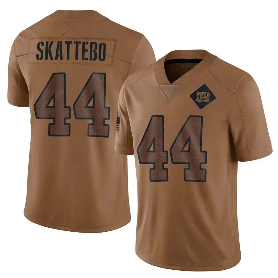 Trusc NY.Giants #44 Cam Skattebo Player Brown Salute To Service Limited Stitched Jerseys