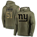 Trusc NY.Giants #51 Abdul Carter Player Salute to Service Hoodies Stitched Jerseys
