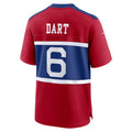 Trusc NY.Giants #6 Jaxson Dart Player Red Alternate Century Red Game Stitched Jerseys