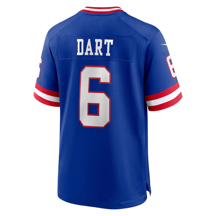 Trusc NY.Giants #6 Jaxson Dart Player Royal Alternate Classic Game Stitched Jerseys