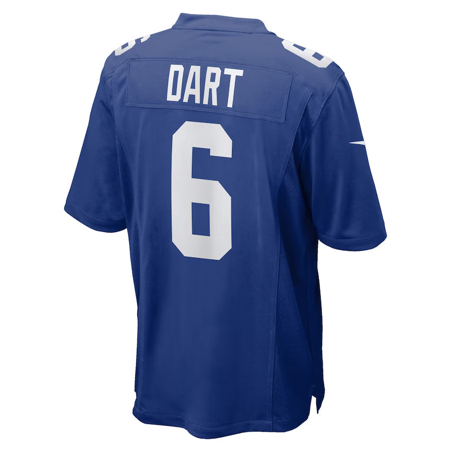 Trusc NY.Giants #6 Jaxson Dart Player Royal Home Game Stitched Jerseys