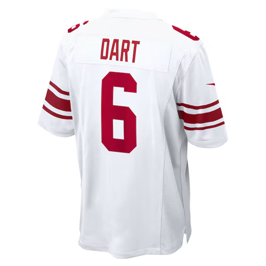 Trusc NY.Giants #6 Jaxson Dart Player White Home Game Stitched Jerseys