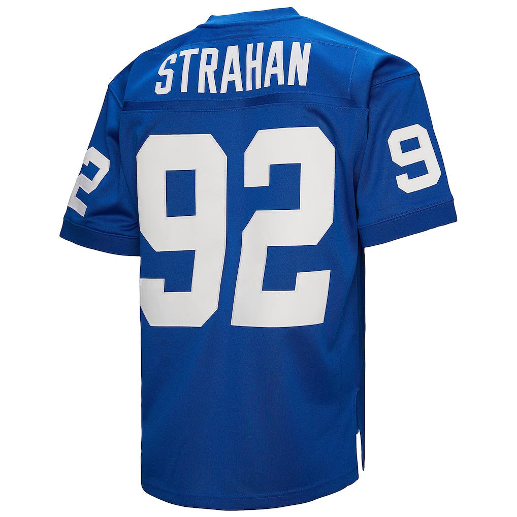 Trusc NY.Giants #92 Michael Strahan Mitchell & Ness Royal Authentic Throwback Retired Player Stitched Jerseys