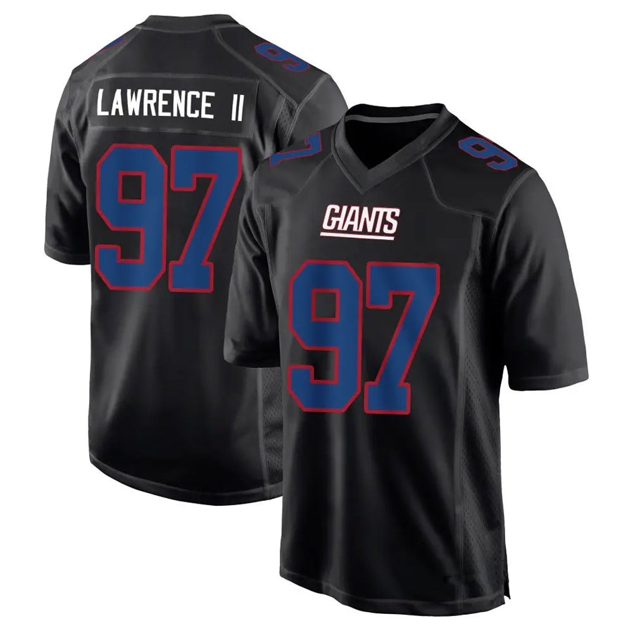 Trusc NY.Giants #97 Dexter Lawrence II Player Black Carbon Fashion Stitched Jerseys