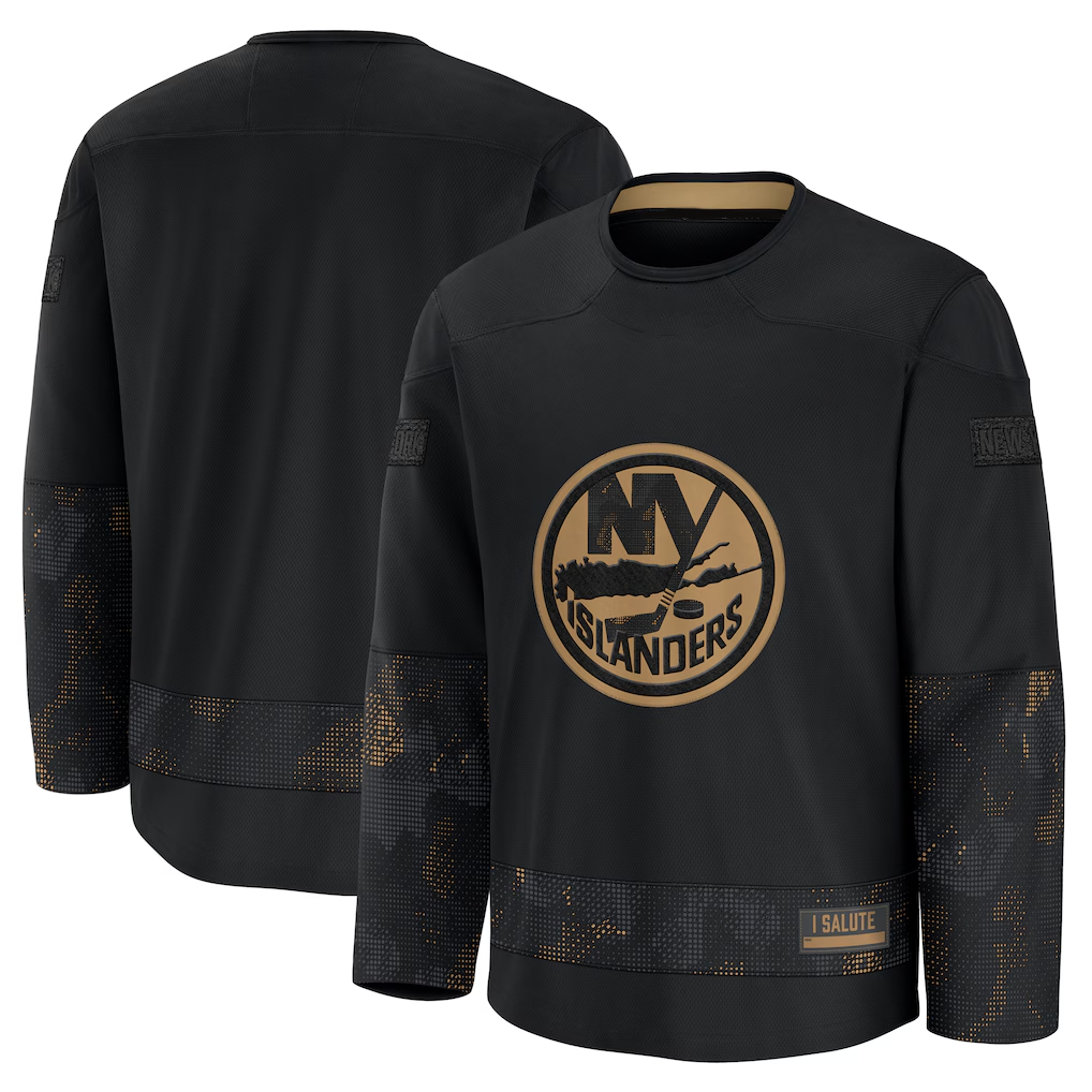 Trusc NY.Islanders Black 2024 Military Appreciation Practice Jerseys