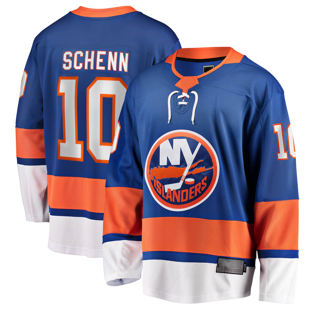 Trusc NY.Islanders #10 Brayden Schenn Blue Home Breakaway Jerseys