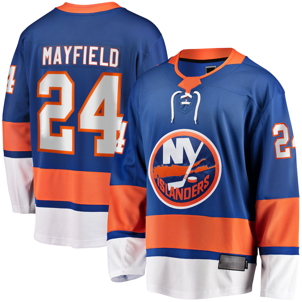 Trusc NY.Islanders #24 Scott Mayfield Royal Breakaway Jerseys