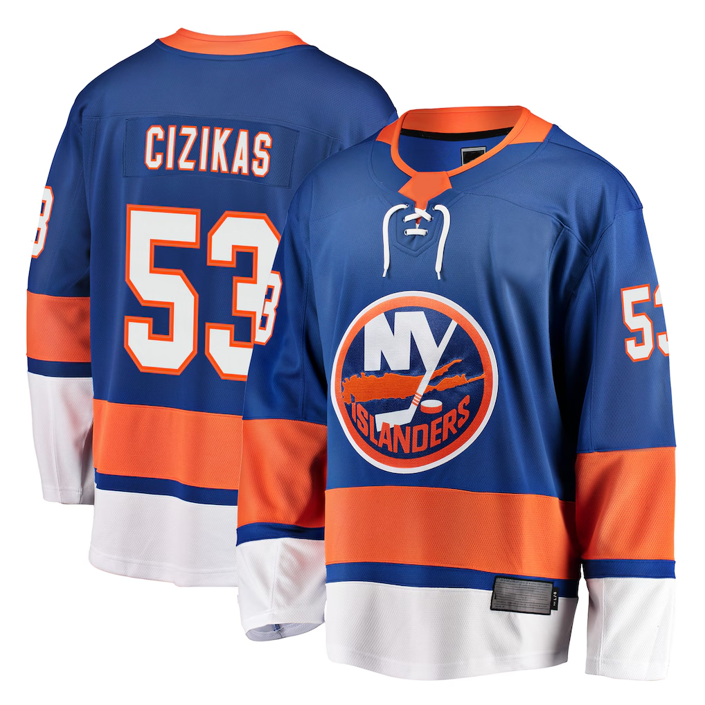 Trusc NY.Islanders #53 Casey Cizikas Royal Breakaway Player Jerseys