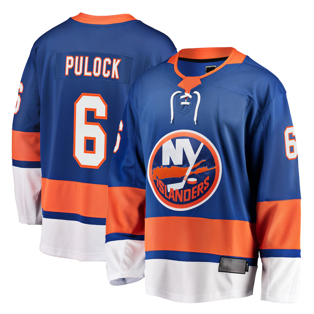 Trusc NY.Islanders #6 Ryan Pulock Royal Breakaway Player Jerseys