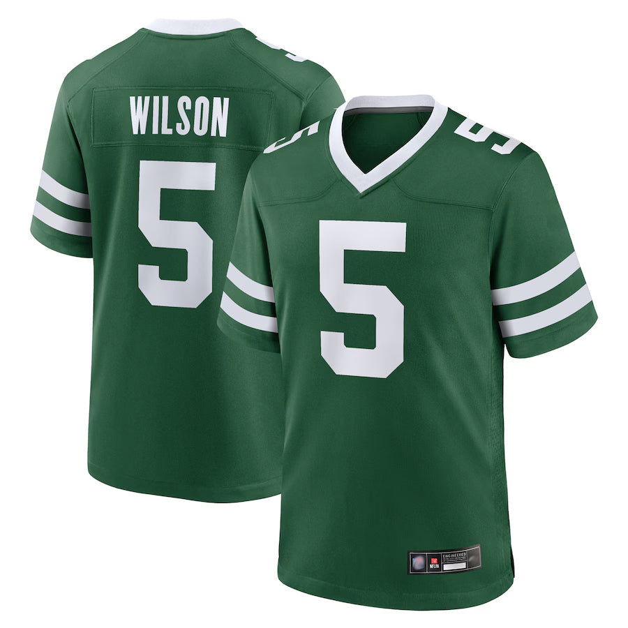 Trusc NY.Jets Home Game Jerseys - Gotham Green - #5 Garrett Wilson Player Stitched Jerseys