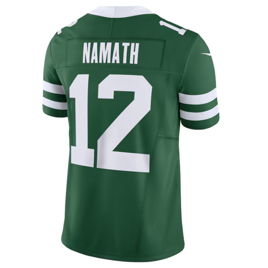 Trusc NY.Jets #12 Joe Namath Legacy Green Vapor F.U.S.E. Limited Jersey Stitched American Stitched Jerseys