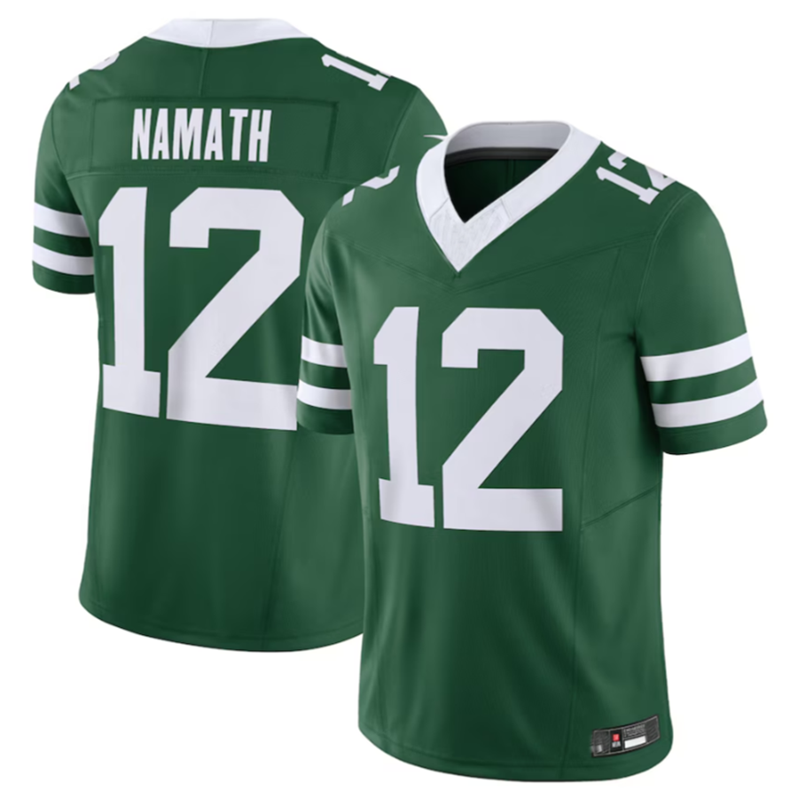 Trusc NY.Jets #12 Joe Namath Legacy Green Vapor F.U.S.E. Limited Jersey Stitched American Stitched Jerseys