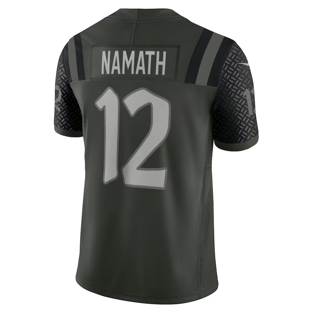 Trusc NY.Jets #12 Joe Namath Player Gotham Green Rivalries Collection Limited Stitched Jerseys