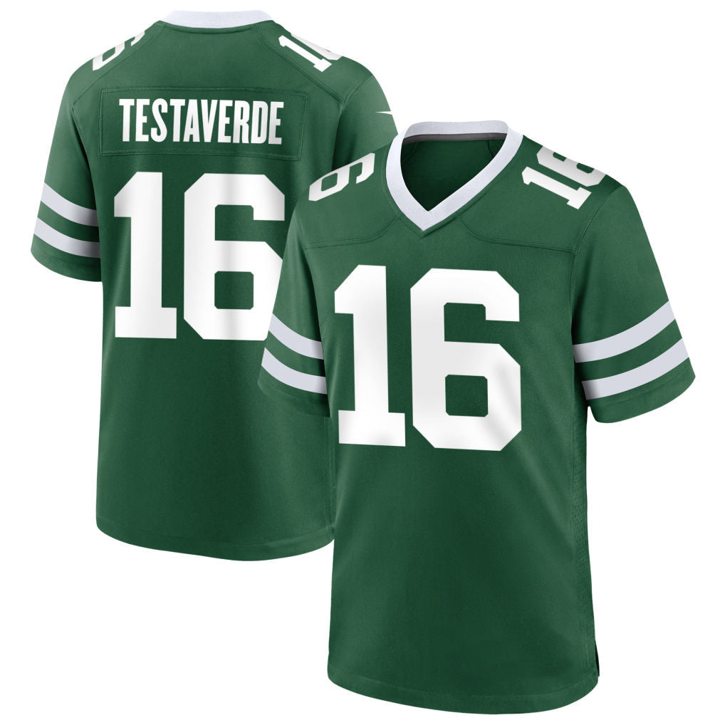 Trusc NY.Jets #16 Vinny Testaverde Player Green Home Game Stitched Jerseys