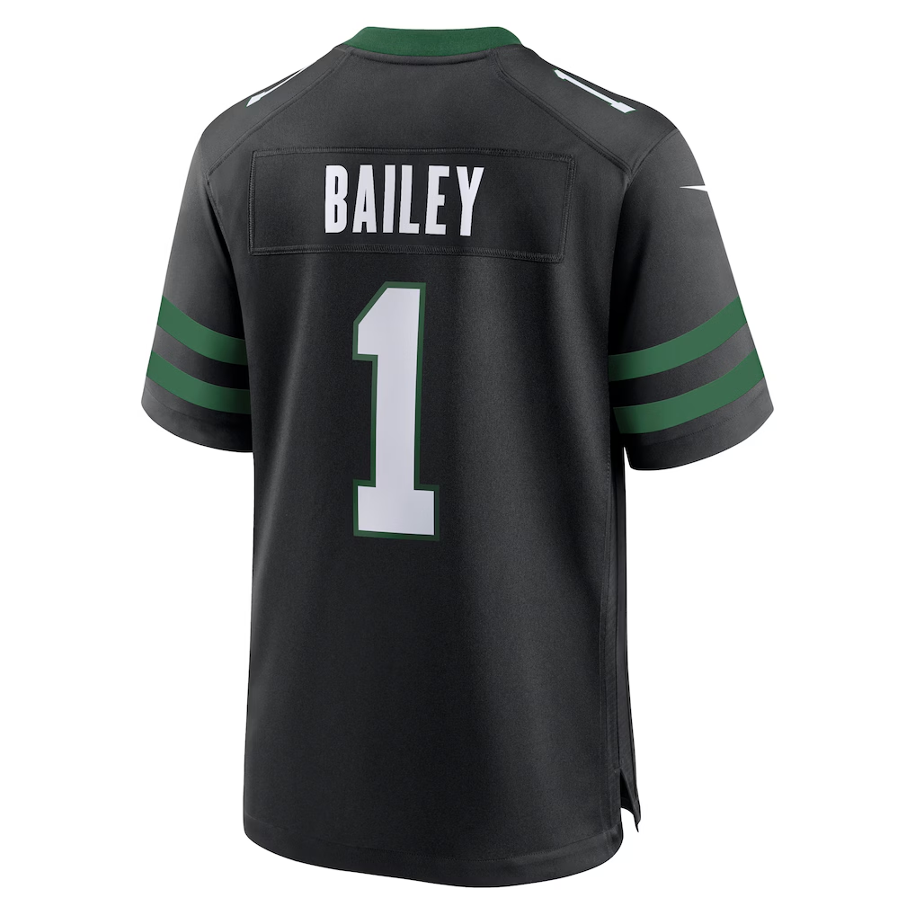 Trusc NY.Jets #1 David Bailey Legacy Black Alternate Game Player Stitched Jerseys