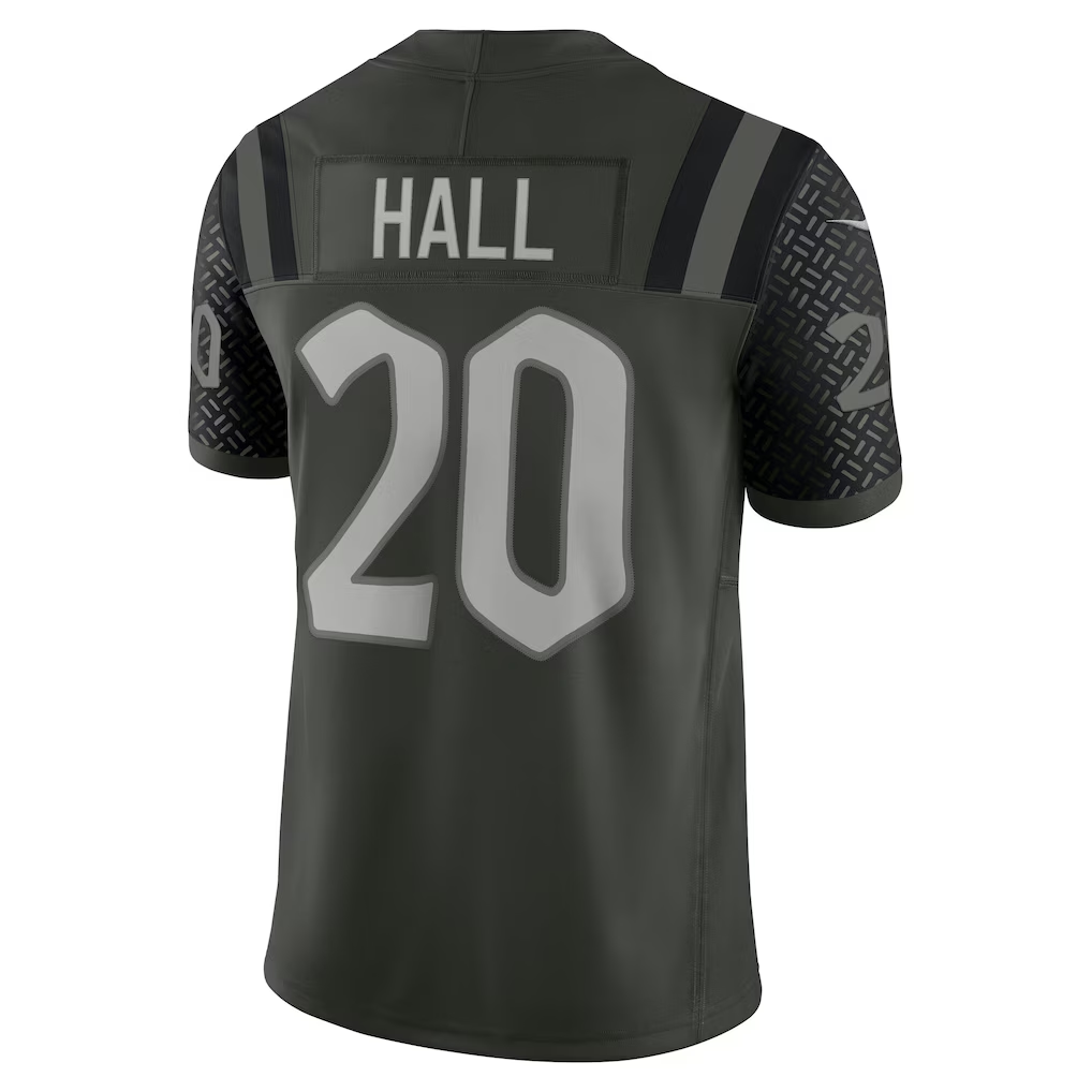 Trusc NY.Jets #20 Breece Hall Gotham Green 2025 Rivalries Collection Stitched Limited Jerseys