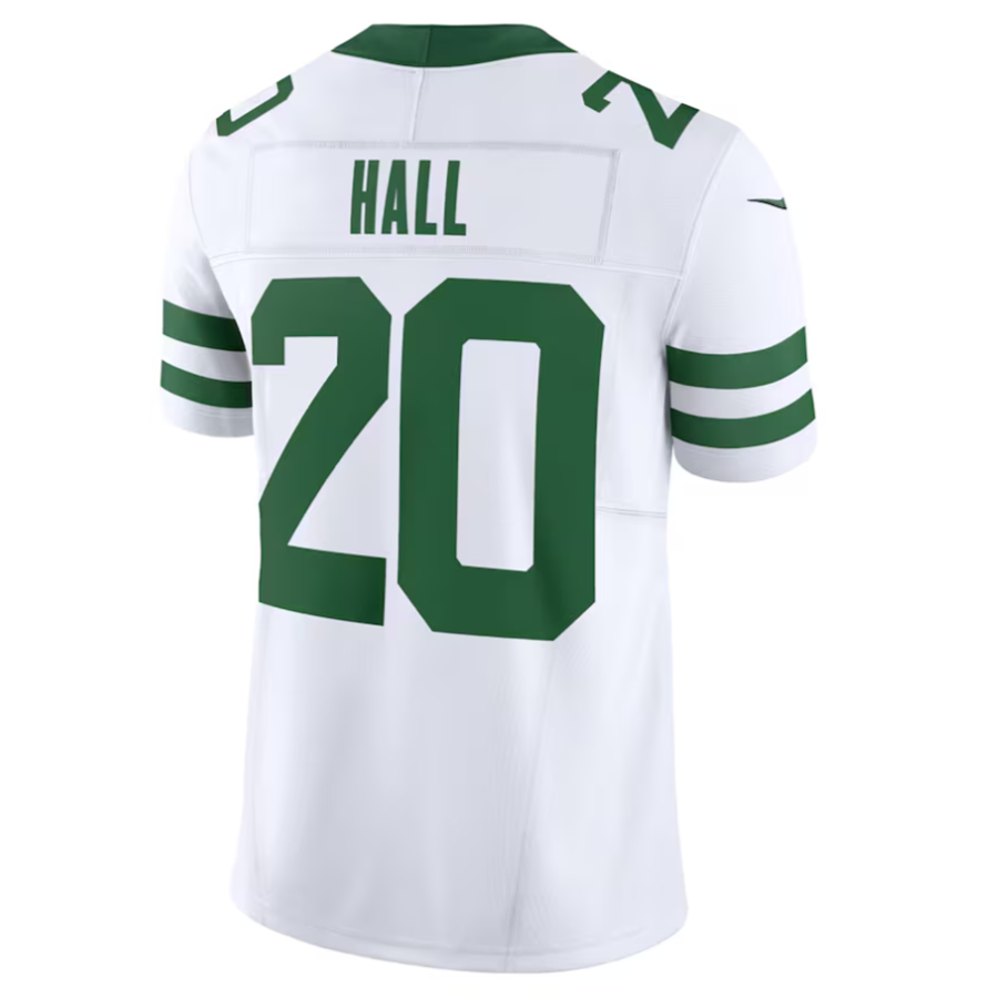 Trusc NY.Jets #20 Breece Hall Player White Home Game Stitched Jerseys