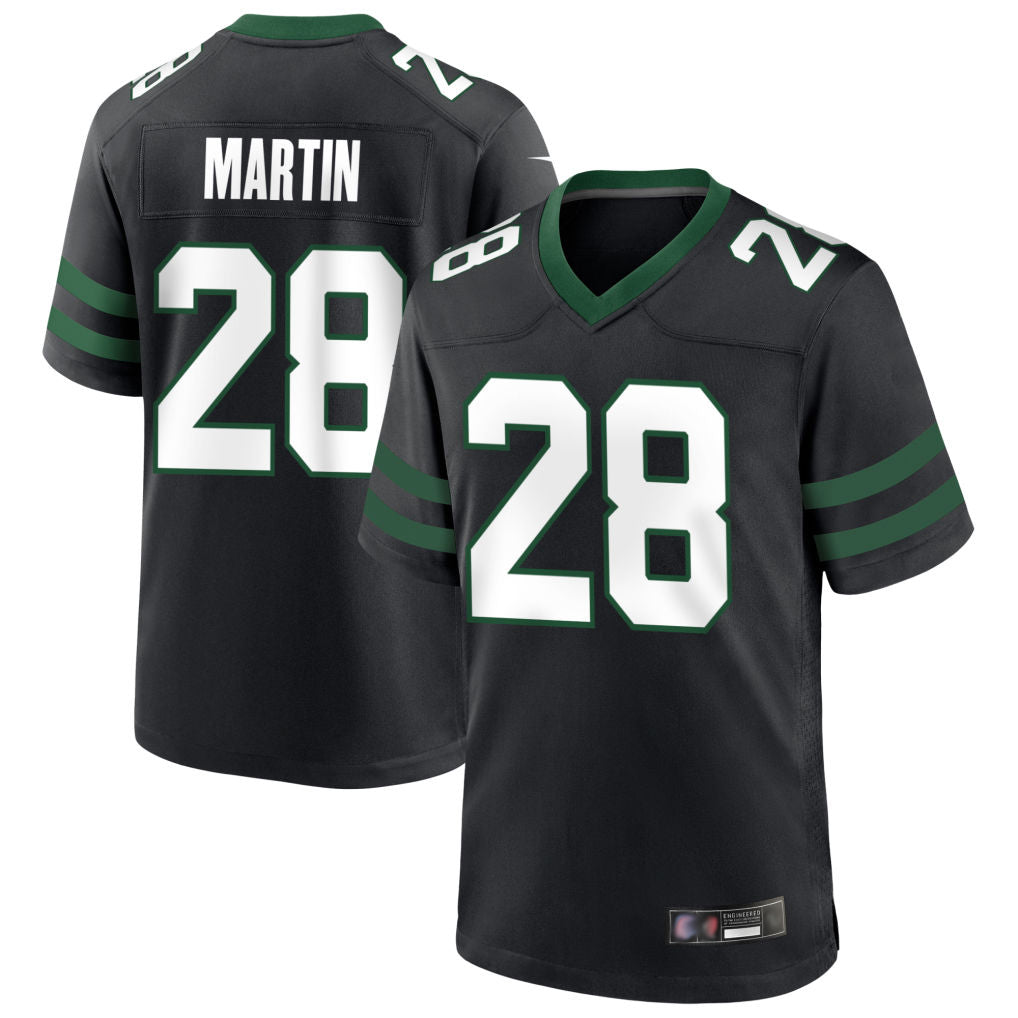 Trusc NY.Jets #28 Curtis Martin Player Black Home Game Stitched Jerseys