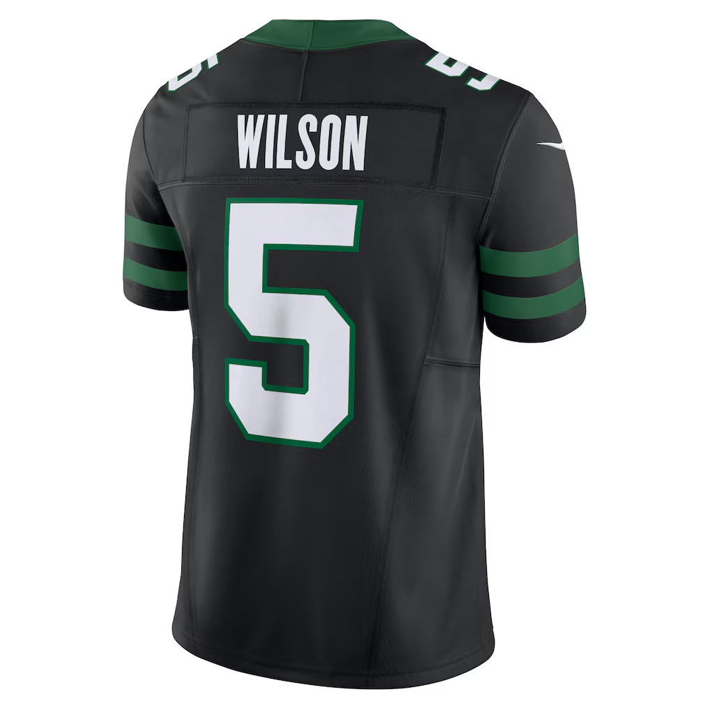 Trusc NY.Jets #5 Garrett Wilson Legacy Black Alternate Vapor F.U.S.E. Limited Stitched Jerseys