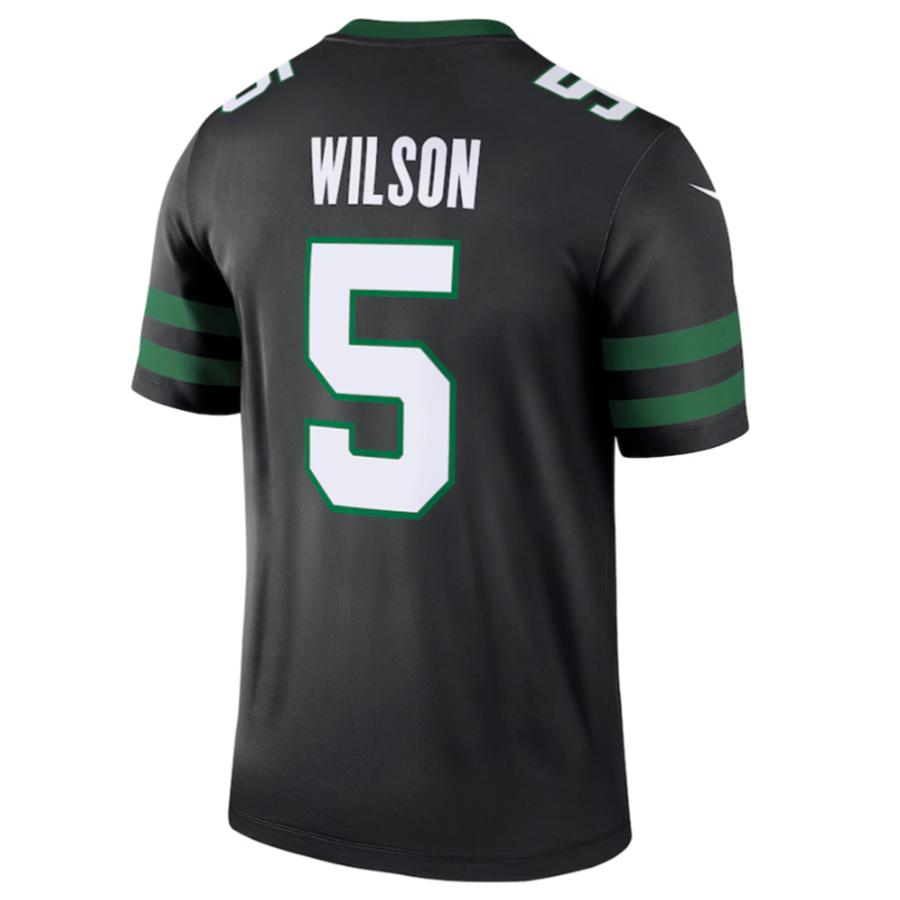 Trusc NY.Jets #5 Garrett Wilson Legacy Black Legend Jersey Stitched American Stitched Jerseys