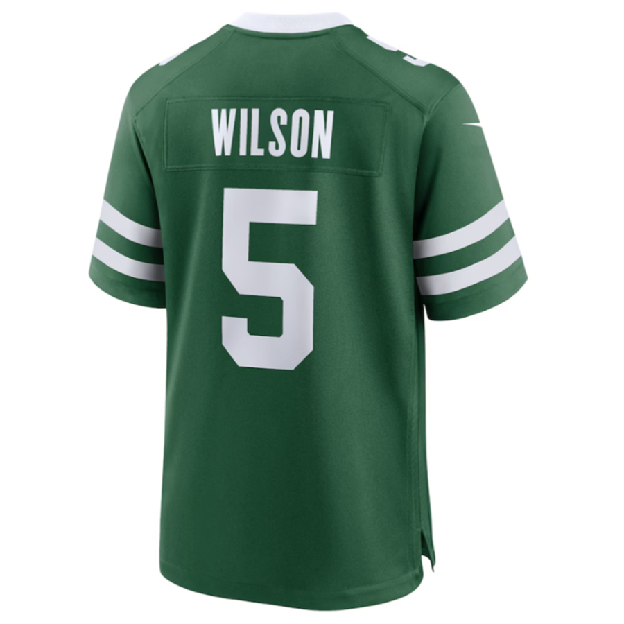 Trusc NY.Jets #5 Garrett Wilson Legacy Green Game Jersey Stitched American Stitched Jerseys