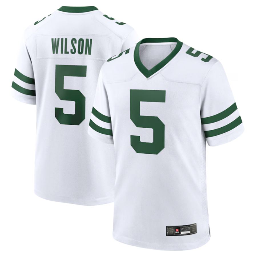 Trusc NY.Jets #5 Garrett Wilson Legacy White Game Jersey Stitched American Stitched Jersey