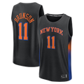 Trusc NY.Knicks #11 Jalen Brunson  Black Fast Break Jerseys - Statement Edition