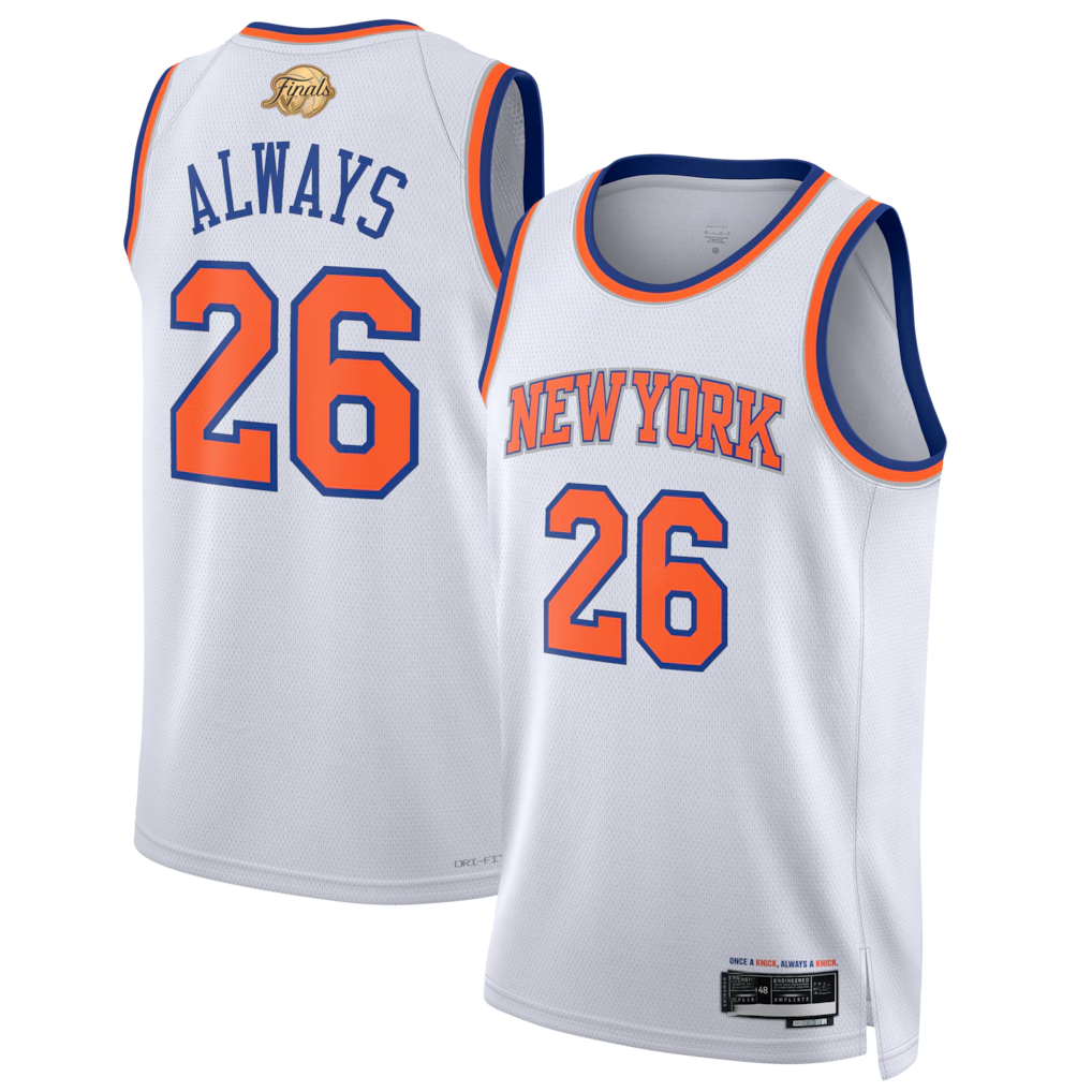 Trusc NY.Knicks #26  White 2026 Finals Champions Always 26 Swingman Jerseys - Association Edition