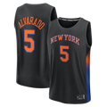 Trusc NY.Knicks #5 Jose Alvarado  Black Fast Break Replica Jerseys - Statement Edition