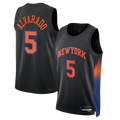Trusc NY.Knicks #5 Jos¨¦ Alvarado Black Swingman Jerseys - Statement Edition