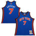 Trusc NY.Knicks #7 Carmelo Anthony Mitchell & Ness Blue 201011 Hardwood Classics Authentic Jerseys