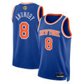 Trusc NY.Knicks #8 OG Anunoby Blue 2026  Finals Patch Swingman Jerseys - Icon Edition