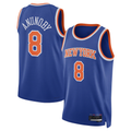 Trusc NY.Knicks #8 OG Anunoby Blue Swingman Jerseys - Icon Edition