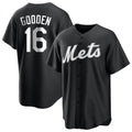 Trusc NY.Mets #16 Dwight Gooden Player Black Home Game Stitched Jerseys