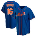 Trusc NY.Mets #16 Dwight Gooden Player Royal Home Game Stitched Jerseys