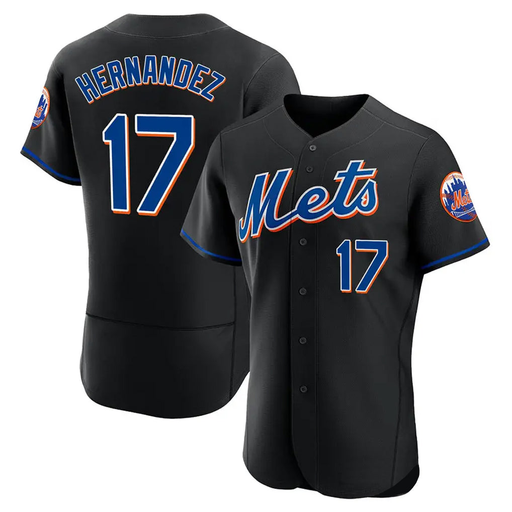 Trusc NY.Mets #17 Keith Hernandez Player Black Replica Home Limited Elite Stitched Jerseys
