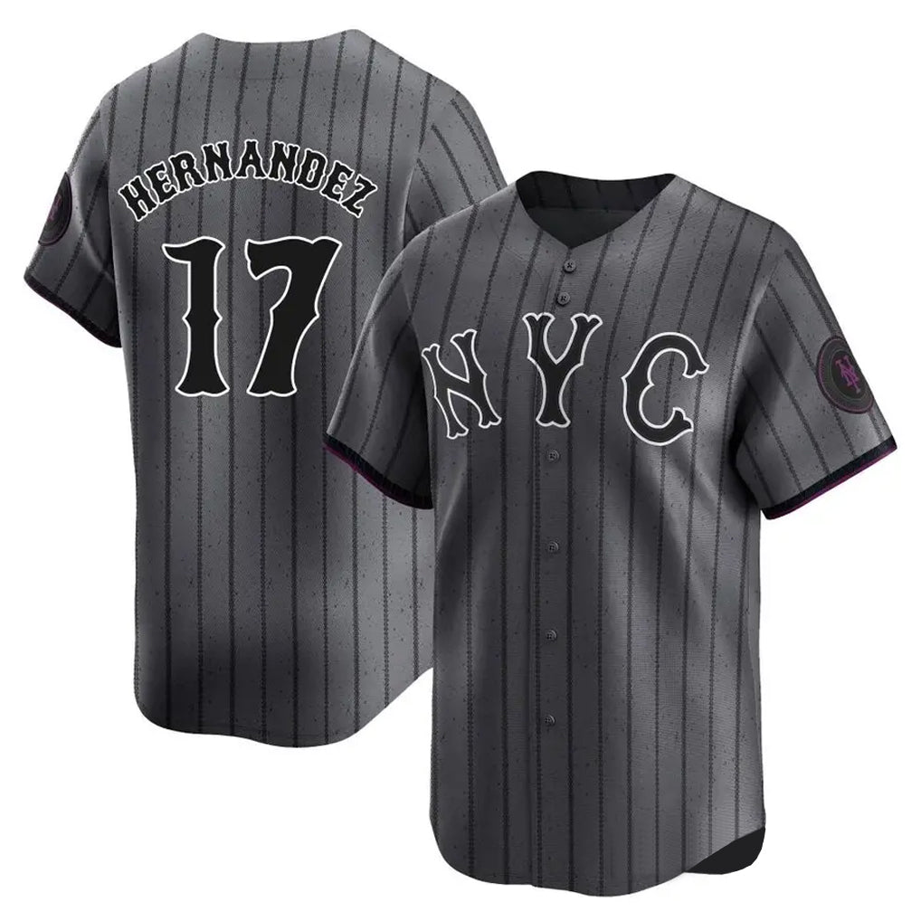 Trusc NY.Mets #17 Keith Hernandez Player Gray City Connect Limited Stitched Jerseys