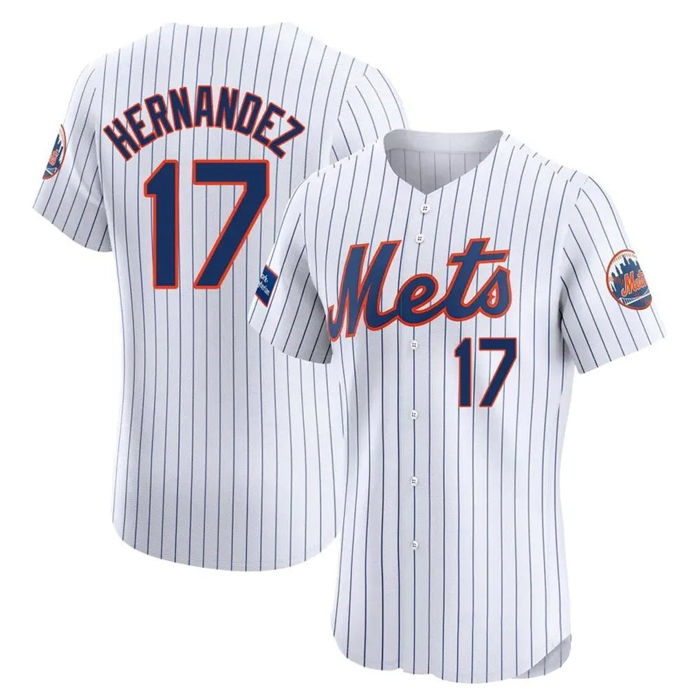 Trusc NY.Mets #17 Keith Hernandez Player White Home Limited Elite Stitched Jerseys