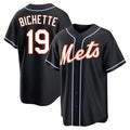 Trusc NY.Mets #19 Bo Bichette Player Black Fashion Out Game Stitched Jerseys