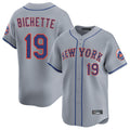 Trusc NY.Mets #19 Bo Bichette Player Gray Road Limited Home Stitched Jerseys