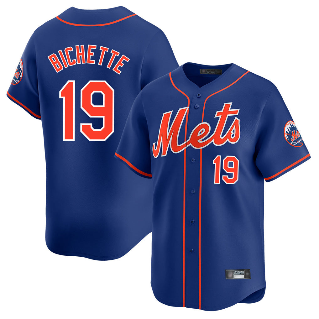 Trusc NY.Mets #19 Bo Bichette Player Royal Home Limited Stitched Jerseys