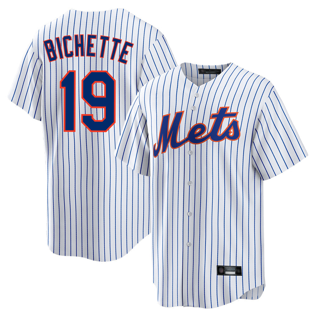 Trusc NY.Mets #19 Bo Bichette Player White Home Replica Stitched Jerseys